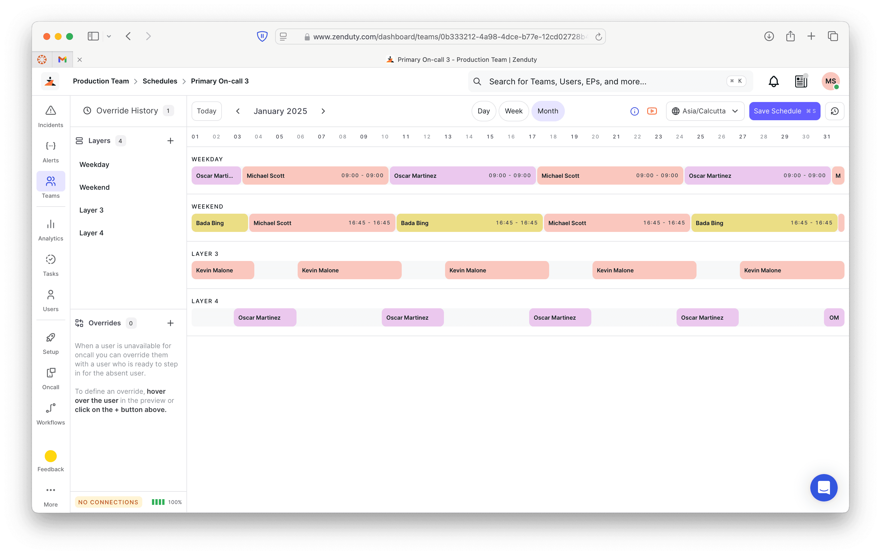 Schedules